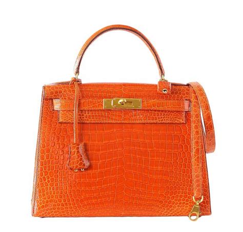 hermes croco bag orange|hermes bags crocodile skin.